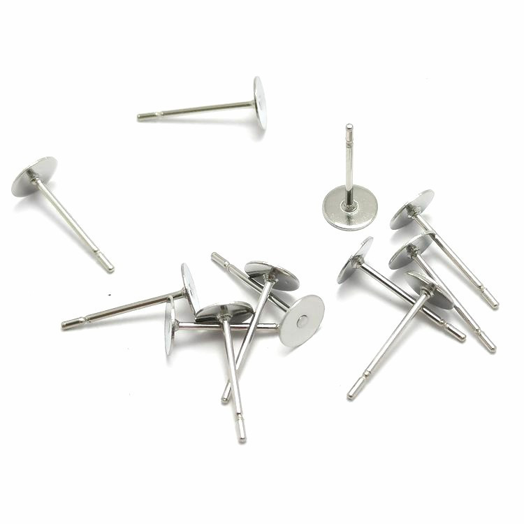 100 tk 316 keskkonnaallergia roostevabast terasest lamedad kõrvanõelad isetehtud titaanist terasest vahvlite kõrvarõngad, tarvikud