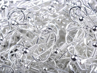 100Pcs Ανοξείδωτο ατσάλι Γάντζος Σκουλαρίκια Ear Wire Hook Findings For DIY Jewelry Findings Making Silvered Earring Accessories