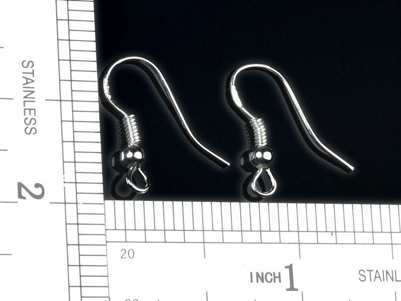 100Pcs Ανοξείδωτο ατσάλι Γάντζος Σκουλαρίκια Ear Wire Hook Findings For DIY Jewelry Findings Making Silvered Earring Accessories