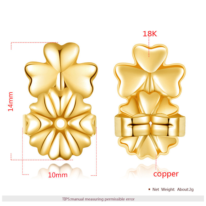 Magic Crown Clover Crossing Earring Lift Backs Support Υποαλλεργικά σκουλαρίκια Lift Lifters Ταιριάζει σε όλα τα κοσμήματα Ευρήματα χαλκός