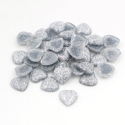 Uus mood 40 tk 12 mm südamestiili segavärvide lame seljaosa vaigust kabošonid kaameo käevõru jaoks kõrvarõngaste tarvikud