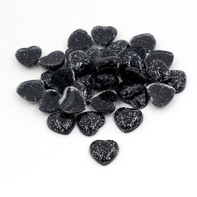 Uus mood 40 tk 12 mm südamestiili segavärvide lame seljaosa vaigust kabošonid kaameo käevõru jaoks kõrvarõngaste tarvikud