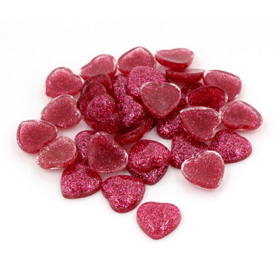 Uus mood 40 tk 12 mm südamestiili segavärvide lame seljaosa vaigust kabošonid kaameo käevõru jaoks kõrvarõngaste tarvikud