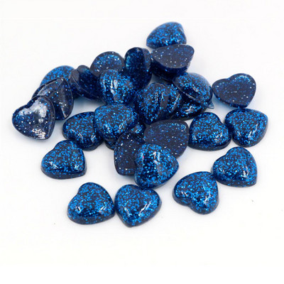 Uus mood 40 tk 12 mm südamestiili segavärvide lame seljaosa vaigust kabošonid kaameo käevõru jaoks kõrvarõngaste tarvikud