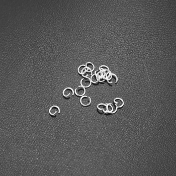 100 τμχ Ανοξείδωτα Ασημένια Δαχτυλίδια για Κατασκευή κοσμημάτων Βραχιόλι DIY Αξεσουάρ 4mm Ανοιχτή επισκευή