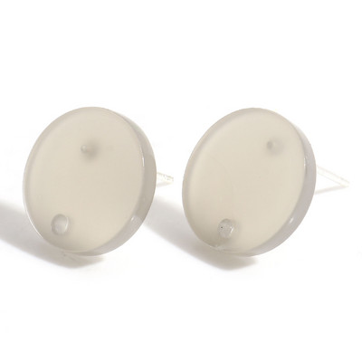 14mm Πολύχρωμα ακρυλικά Ear Post Stud σκουλαρίκια Αξεσουάρ στρογγυλά με θηλιά DIY Drop Earring Ευρήματα κοσμημάτων γυναικών για πάρτι, 10 τμχ