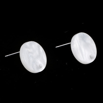 14mm Πολύχρωμα ακρυλικά Ear Post Stud σκουλαρίκια Αξεσουάρ στρογγυλά με θηλιά DIY Drop Earring Ευρήματα κοσμημάτων γυναικών για πάρτι, 10 τμχ