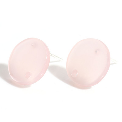 14mm Πολύχρωμα ακρυλικά Ear Post Stud σκουλαρίκια Αξεσουάρ στρογγυλά με θηλιά DIY Drop Earring Ευρήματα κοσμημάτων γυναικών για πάρτι, 10 τμχ