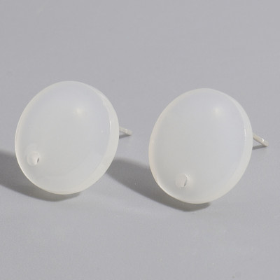 14mm Πολύχρωμα ακρυλικά Ear Post Stud σκουλαρίκια Αξεσουάρ στρογγυλά με θηλιά DIY Drop Earring Ευρήματα κοσμημάτων γυναικών για πάρτι, 10 τμχ