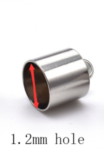 20 τεμ/παρτίδα 1,2/1,5/3/4/6/8/10 χιλιοστά Ανοξείδωτο ατσάλι με κορδόνια ακραία καπάκια δερμάτινο κάλυμμα κορδονιού κολιέ Σύνδεσμοι βραχιολιών DIY Κατασκευή κοσμημάτων