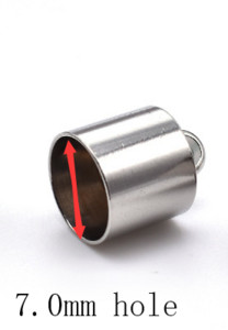 20 τεμ/παρτίδα 1,2/1,5/3/4/6/8/10 χιλιοστά Ανοξείδωτο ατσάλι με κορδόνια ακραία καπάκια δερμάτινο κάλυμμα κορδονιού κολιέ Σύνδεσμοι βραχιολιών DIY Κατασκευή κοσμημάτων