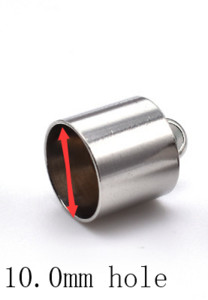 20 τεμ/παρτίδα 1,2/1,5/3/4/6/8/10 χιλιοστά Ανοξείδωτο ατσάλι με κορδόνια ακραία καπάκια δερμάτινο κάλυμμα κορδονιού κολιέ Σύνδεσμοι βραχιολιών DIY Κατασκευή κοσμημάτων