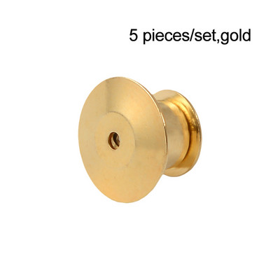 5-10 tk/komplekt Hõbedane prossnõel, taga lukustushoidjad Turvaline lukustus sidur Deluxe Pin BacK märgi ripatsid isetegemise ehete jaoks