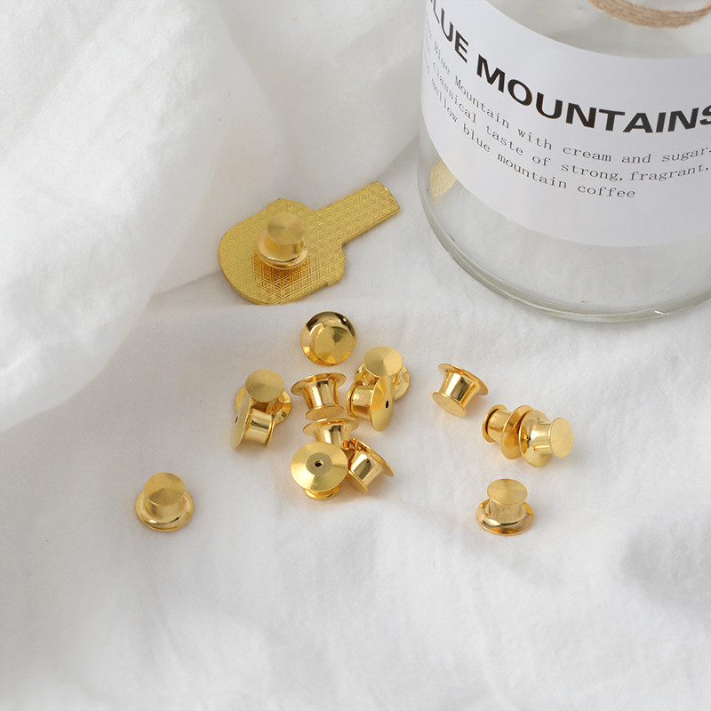 5-10 tk/komplekt Hõbedane prossnõel, taga lukustushoidjad Turvaline lukustus sidur Deluxe Pin BacK märgi ripatsid isetegemise ehete jaoks