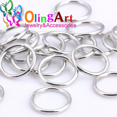 OlingArt prevlaka od rodija Jump Ring 6mm/8mm/9mm/10mm/12mm karika petlja Mješovite veličine DIY izrada nakita Konektor Promjer žice 1.0MM