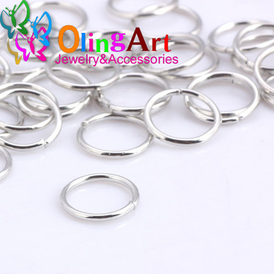 OlingArt prevlaka od rodija Jump Ring 6mm/8mm/9mm/10mm/12mm karika petlja Mješovite veličine DIY izrada nakita Konektor Promjer žice 1.0MM