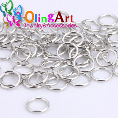 OlingArt prevlaka od rodija Jump Ring 6mm/8mm/9mm/10mm/12mm karika petlja Mješovite veličine DIY izrada nakita Konektor Promjer žice 1.0MM