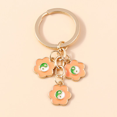 Χαριτωμένο μπρελόκ από σμάλτο Πολύχρωμο μπρελόκ με λουλούδια Sakura Γλυκά μπρελόκ για γυναίκες Αξεσουάρ τσάντας για κορίτσια Δώρα κοσμημάτων DIY