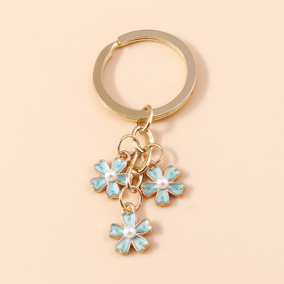 Χαριτωμένο μπρελόκ από σμάλτο Πολύχρωμο μπρελόκ με λουλούδια Sakura Γλυκά μπρελόκ για γυναίκες Αξεσουάρ τσάντας για κορίτσια Δώρα κοσμημάτων DIY
