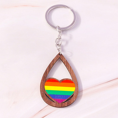 Värvilised päevalillest võtmehoidjad Puidust Vesitilk Ripatsid Võtmehoidjad Suveniirikingitused Naistele Meestele Käekott Võtmehoidjad Aksessuaarid