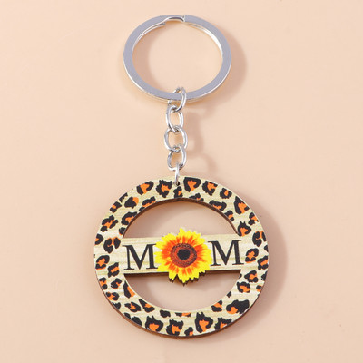 Värvilised päevalillest võtmehoidjad Puidust Vesitilk Ripatsid Võtmehoidjad Suveniirikingitused Naistele Meestele Käekott Võtmehoidjad Aksessuaarid