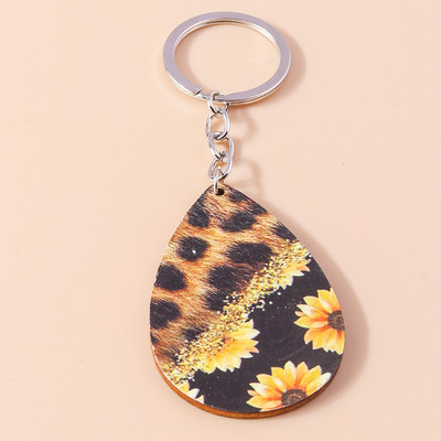 Värvilised päevalillest võtmehoidjad Puidust Vesitilk Ripatsid Võtmehoidjad Suveniirikingitused Naistele Meestele Käekott Võtmehoidjad Aksessuaarid