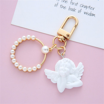 Vintage Κρεμαστό Μπρελόκ Little Angel Pearl Love Heart για Γυναικεία Θήκη Ακουστικών Γούρι Εκλεκτά κοσμήματα γάμου Αξεσουάρ δώρου