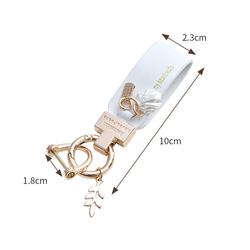 Νέο Creative Leaf Shell κρεμαστό μπρελόκ PU Δερμάτινο μπρελόκ Γυναικείο ανδρικό μπρελόκ για γούρι για τηλέφωνο για επαγγελματικό πάρτι