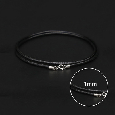 1-3 mm nahast vahatatud nöörist nahast kaelakee nöör roostevabast terasest homaari klambriga ühenduskett meeste naiste isetehtud ehted 41-60 cm