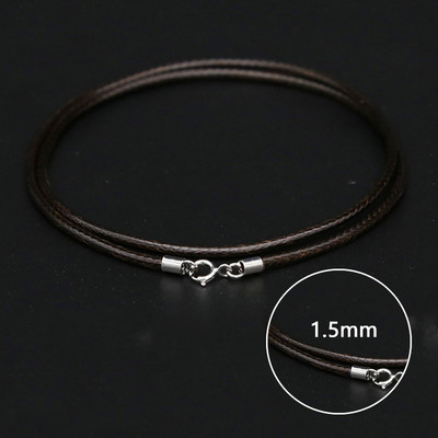 1-3 mm nahast vahatatud nöörist nahast kaelakee nöör roostevabast terasest homaari klambriga ühenduskett meeste naiste isetehtud ehted 41-60 cm