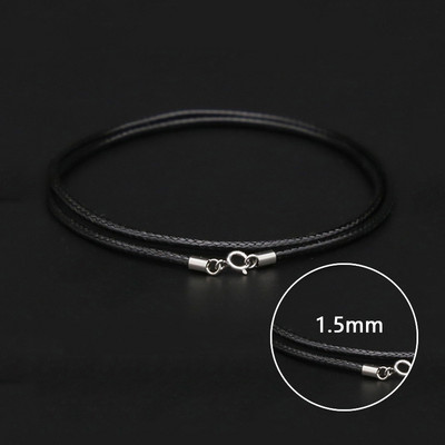 1-3 mm nahast vahatatud nöörist nahast kaelakee nöör roostevabast terasest homaari klambriga ühenduskett meeste naiste isetehtud ehted 41-60 cm