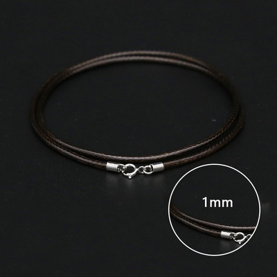 1-3 mm nahast vahatatud nöörist nahast kaelakee nöör roostevabast terasest homaari klambriga ühenduskett meeste naiste isetehtud ehted 41-60 cm