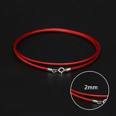 1-3 mm nahast vahatatud nöörist nahast kaelakee nöör roostevabast terasest homaari klambriga ühenduskett meeste naiste isetehtud ehted 41-60 cm