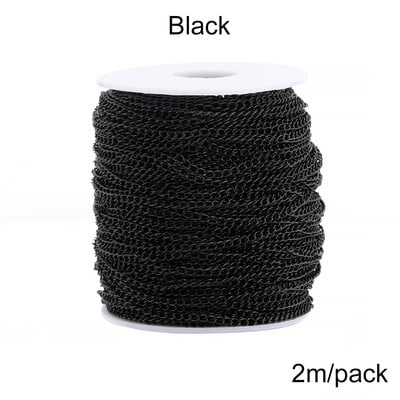 2-5m/lot 1.2-4.0mm Lanțuri de coliere din aur din oțel inoxidabil Lanțuri de bijuterii în vrac pentru realizarea de bijuterii DIY Accesorii