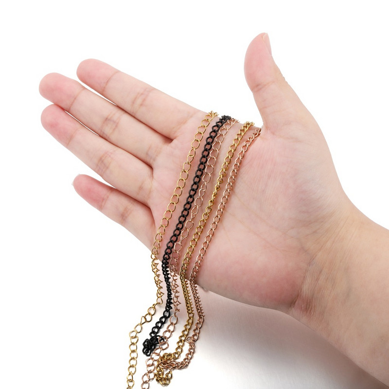 2-5m/lot 1.2-4.0mm Lanțuri de coliere din aur din oțel inoxidabil Lanțuri de bijuterii în vrac pentru realizarea de bijuterii DIY Accesorii