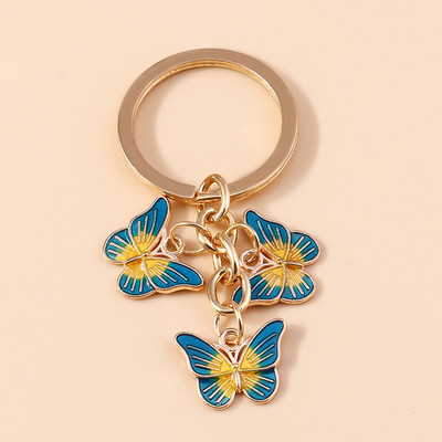 Brelocuri cu fluturi colorate drăguțe Brelocuri cu animale emailate Cadou suvenir pentru femei bărbați pandantive poșete Brelocuri accesorii bricolaj