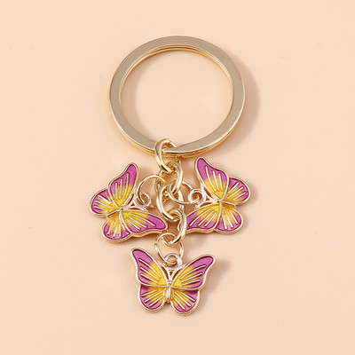 Brelocuri cu fluturi colorate drăguțe Brelocuri cu animale emailate Cadou suvenir pentru femei bărbați pandantive poșete Brelocuri accesorii bricolaj