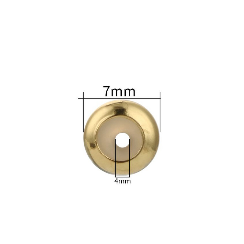 5 tk/partii Silikoonist vahehelmed ümmargused korgiga vaskhelmed DIY originaal amuletid käevõrud käevõrud ehete tegemiseks 7x4 mm