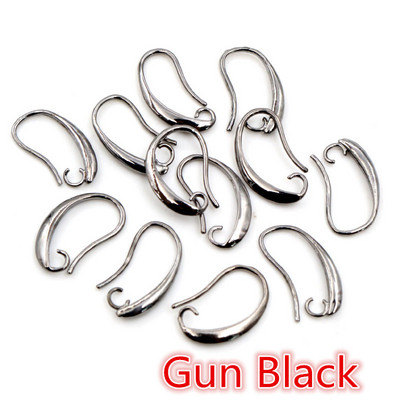 13x19mm 20tk Kvaliteetne must hõbedane kullatud messing Prantsuse kõrvarõngakonksud Traadi seadistused Alusseaded hulgimüük