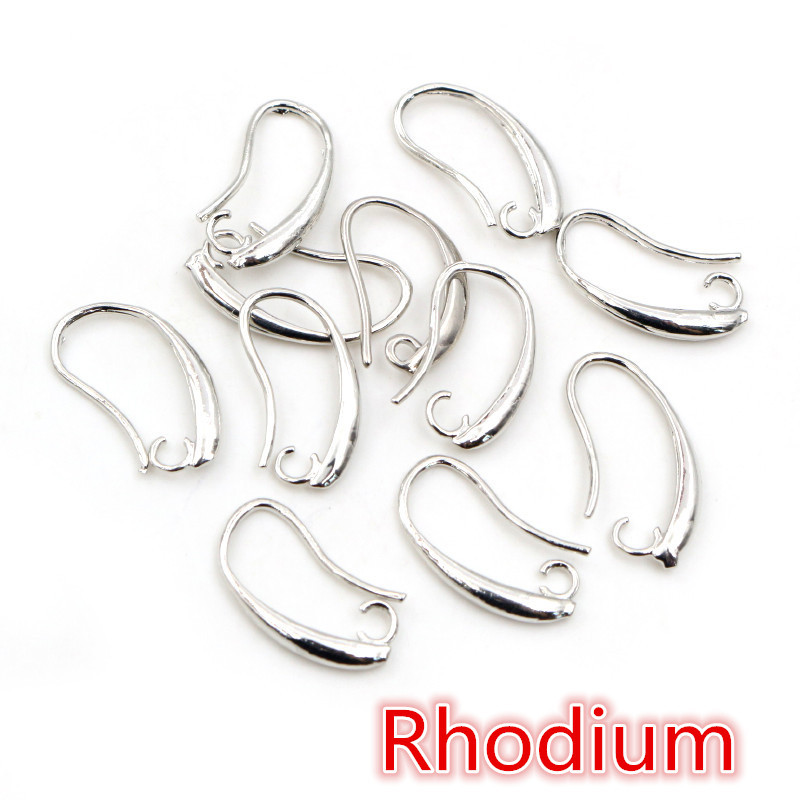 13x19mm 20tk Kvaliteetne must hõbedane kullatud messing Prantsuse kõrvarõngakonksud Traadi seadistused Alusseaded hulgimüük