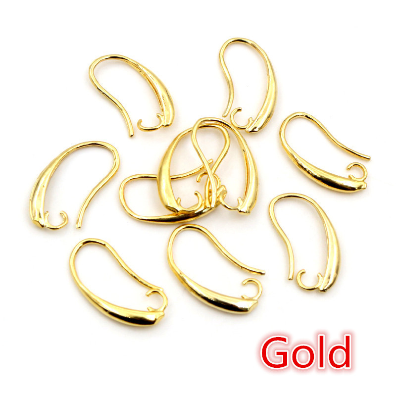 13x19mm 20tk Kvaliteetne must hõbedane kullatud messing Prantsuse kõrvarõngakonksud Traadi seadistused Alusseaded hulgimüük