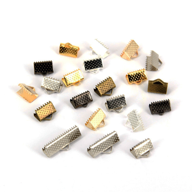 50db/tétel Szalagvégek Karkötő Könyvjelző Csípős szorítóbilincs Végleletek Vezetékvégek Rögzítők Csattok Bőrvégek Ékszerkészítés