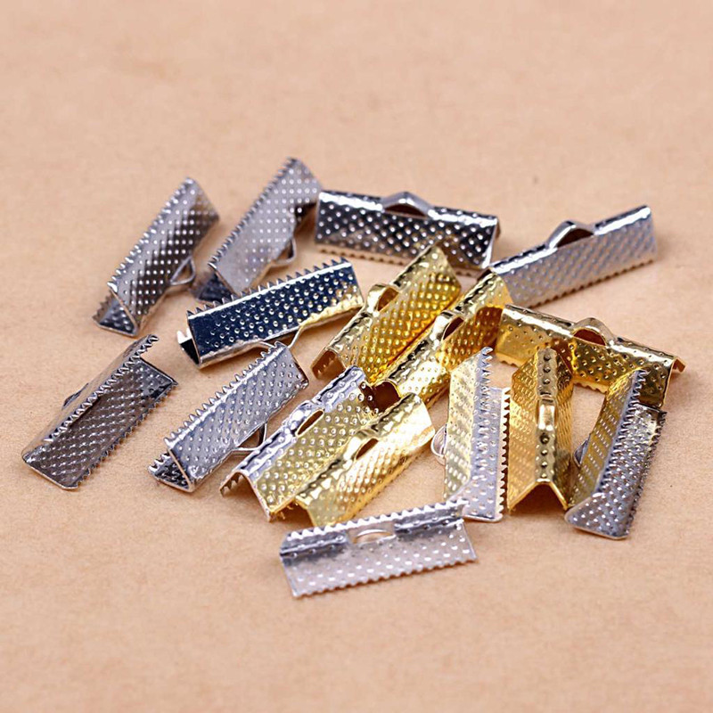 50db/tétel Szalagvégek Karkötő Könyvjelző Csípős szorítóbilincs Végleletek Vezetékvégek Rögzítők Csattok Bőrvégek Ékszerkészítés