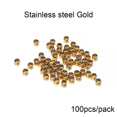 500 buc/lot bile de cupru auriu mărgele de capăt cu sertizare dia 2 2,5 3 mm margele distanțiere pentru dop pentru fabricarea de bijuterii DIY accesorii
