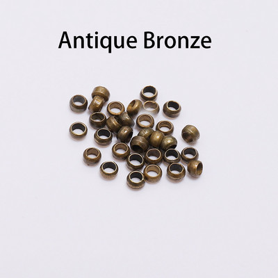 500 buc/lot bile de cupru auriu mărgele de capăt cu sertizare dia 2 2,5 3 mm margele distanțiere pentru dop pentru fabricarea de bijuterii DIY accesorii