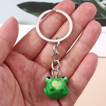 Γελοιογραφία Animal Keychain Χαριτωμένα μενταγιόν βάτραχος Μπρελόκ για γυναίκες Ανδρικές τσάντες κλειδιού αυτοκινήτου Μπρελόκ DIY Αξεσουάρ κοσμημάτων