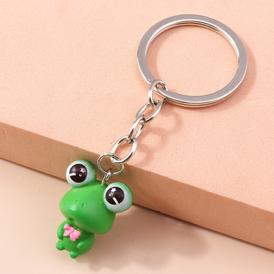 Cartoon Animal Keychain Cute Frog Pendants Key Chains for Women Men Car Key Handbag Key Ring DIY Jewelry Accessories