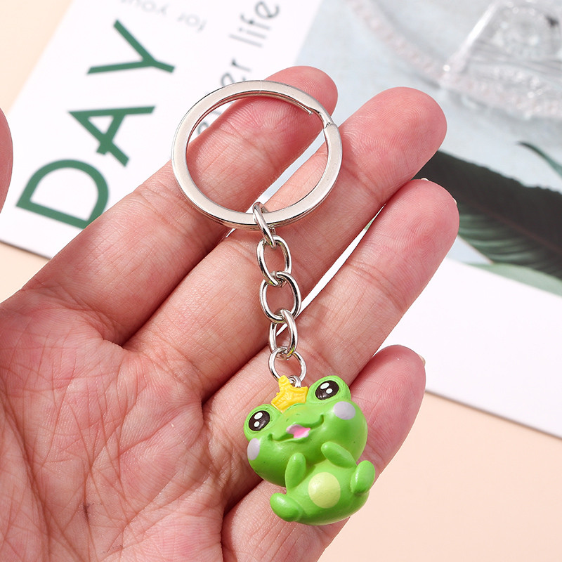 Breloc cu animale din desene animate, pandantive cu broasca drăguță, lanțuri chei pentru femei, bărbați, cheie de mașină, geantă de mână, breloc, accesorii de bijuterii DIY