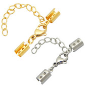 5 τμχ/παρτίδα Καπάκια από ανοξείδωτο ατσάλι Lobster clasps Jump Rings Συνδέσεις Εφαρμογή στρογγυλό δερμάτινο κορδόνι DIY Αξεσουάρ βραχιολιών