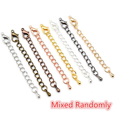 10 komada 50 mm/70 mm dužine 5x4 mm ručno izrađenog produžnog lančića s kopčom od jastoga i kapljicama za narukvicu, ogrlicu, repni lanac
